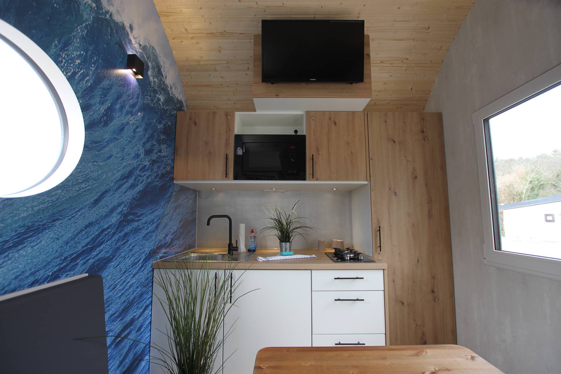 Tiny House von Innen Küchenzeile