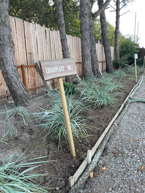 Stellplatz Schild aus Holz